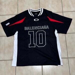 Balenciaga Black Sweatshirt with White Tag Detail